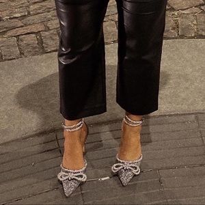 Billini Sparkly Bow Heels Silver